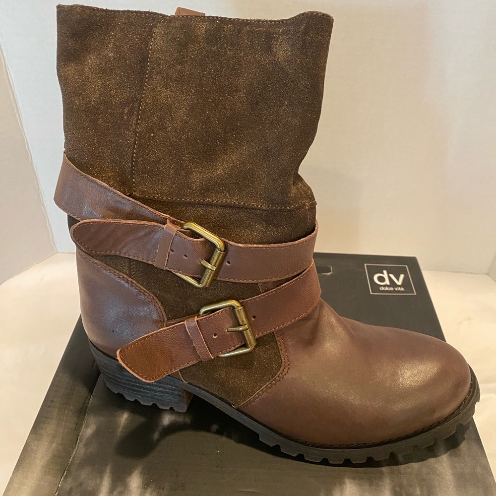 DV by Dolce Vita Storm Bronze Suede Pull-on Boots